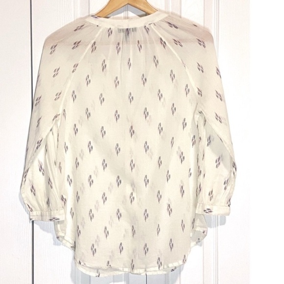 PAIGE Sammy Ivory Ikat Blouse.size M - Picture 4 of 6